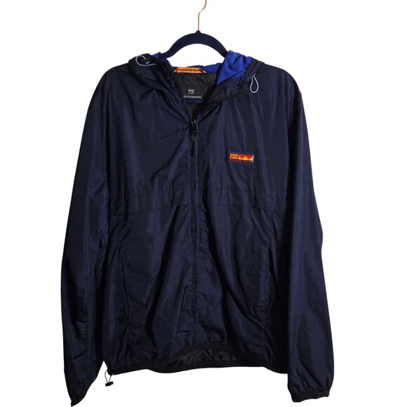 Scotch & Soda Classic Nylon Windbreaker Navy Jacket Size L - Picture 2 of 9